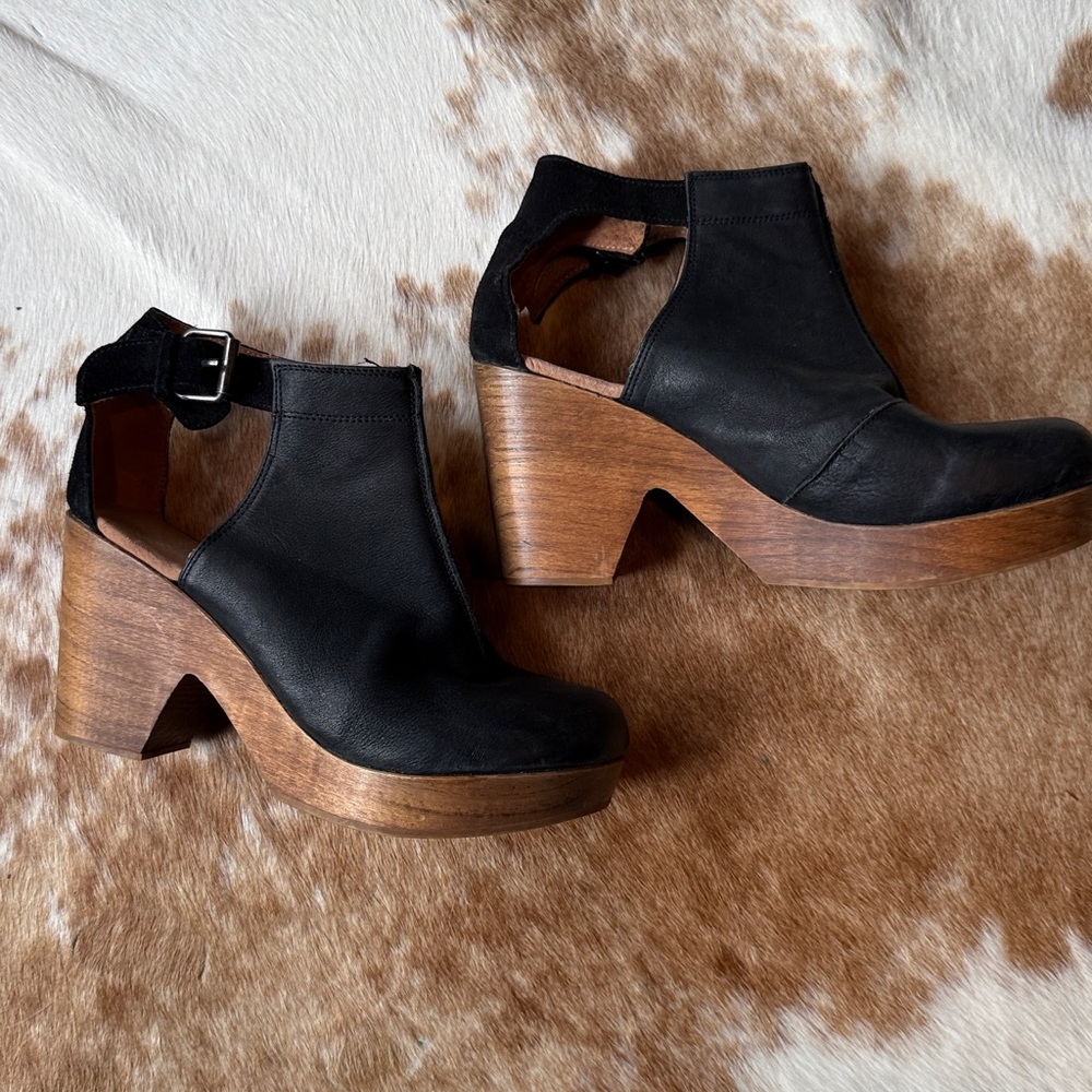 Free People Apple Orchard Black Clogs